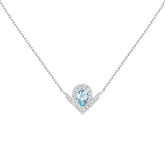 JOSEPHINE BLUE DIAMOND SILVER NECKLACE