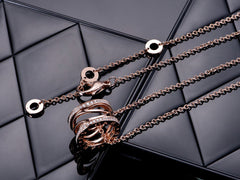 ZERO 1 PINK GOLD DIAMOND OPEN NECKLACE