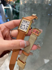 TANK MUST GOLD BROWN EPSOM LEATHER