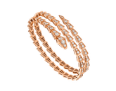 SERPENTI BRACELET PINK GOLD DIAMOND DOUBLE ROW