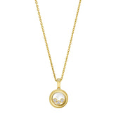 HAPPY PEDANT GOLD 3 DIAMOND NECKLACE