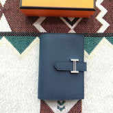 BEARN COMPACT WALLET 12 IN PRUSSIAN BLUE EPSOM LEATHER