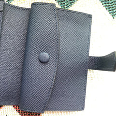 BEARN COMPACT WALLET 12 IN PRUSSIAN BLUE EPSOM LEATHER