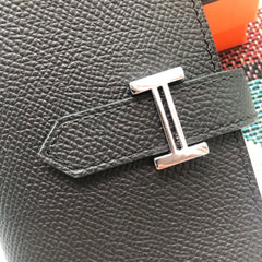 BEARN COMPACT WALLET 12 IN BLACK EPSOM LEATHER