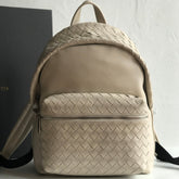 SMALL INTRECCIATO 41 BACKPACK IN BEIGE CALFSKIN