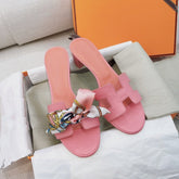 0asis Sandal Epsom Calfskin Rose