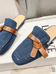LW GATE BELTED MULE AEGEAN DENIM