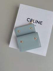 TRIOMPHE 9 WALLET TWO-IN-ONE GLACIER BLUE CALFSKIN