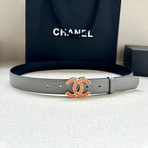 CHANEL 25S BELT 30 MM IN GREY CALFSKIN 616964