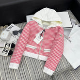MONCLER 25S TWEED DOWN HOODED JACKET 255