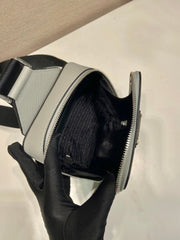 CHEST BAG 20 IN ECHO GRAY SAFFIANO LEATHER