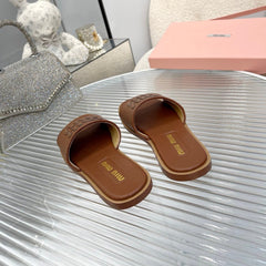 Slippers Brown Leather