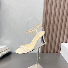 CUIR TRIOMPHE SANDAL IN LAMBSKIN YELLOW CREAM