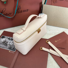 EXTRA POCKET L19 IN LIGHT PINK CALFSKIN WITH GOLD HARDWARE