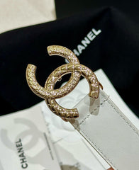 DOUBLE C BELT 30MM IN WHITE CALFSKIN GOLD BUCKLE WITH EMBOSSED CHECK PATTERN