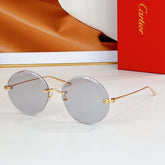 PREMIÈRE RIMLESS ROUND FRAME SUNGLASSES CT0475 IN METAL