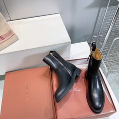 LP 25S KILDA ANKLE BOOT IN BLACK CALFSKIN