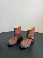 BOTTEGA VENETA 26S ANKLE BOOTS IN BROWN SUEDE