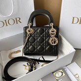 MINI MY LADY 17 BLACK CALFSKIN GOLD HARDWARE