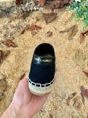 SL EMBROIDERED ESPADRILLES IN CANVAS BLACK