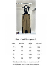 GG TECHNICAL FABRIC JACQUARD PANTS WITH ADJUSTABLE SHOULDER STRAPS