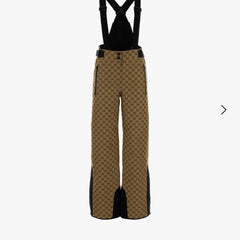 GG TECHNICAL FABRIC JACQUARD PANTS WITH ADJUSTABLE SHOULDER STRAPS