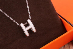POP H NECKLACE PENDANT SILVER HARDWARE