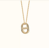 O'MAILLON PENDANT IN SWIFT CALFSKIN WITH GOLD PLATED HARDWARE