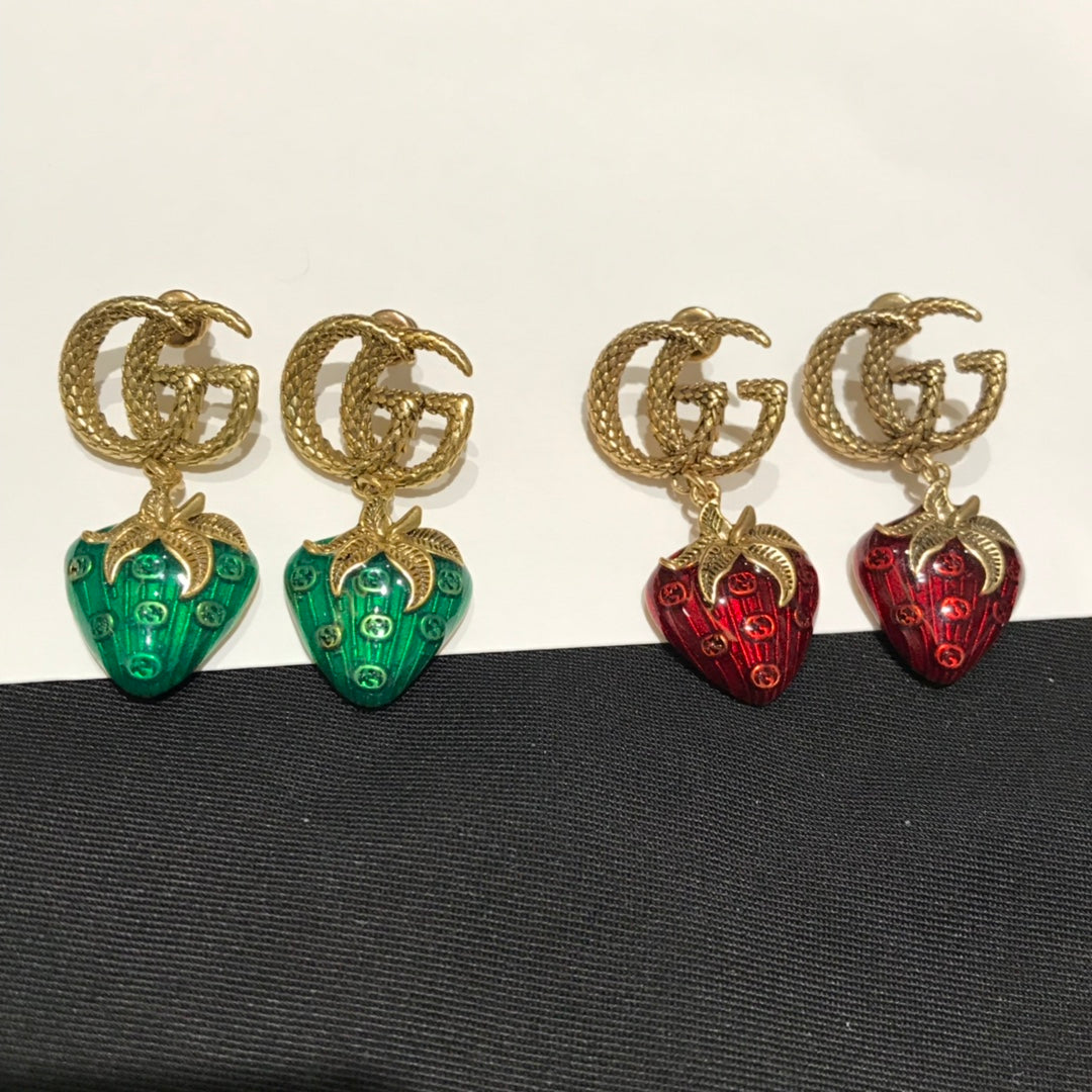 GG STRAWBERRY EARRINGS – Vogolux.com