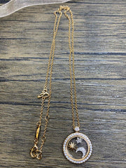 SUN MOON STAR NECKLACE DIAMOND