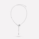 BOUTON DE CAMELIA SILVER DIAMOND NECKLACE