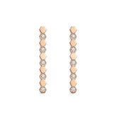BEE LOVE PINK GOLD DIAMOND LONG EARRINGS