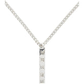 GG STERLING SILVER GHOST BAR PENDANT