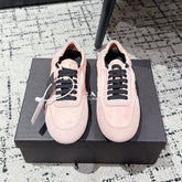 PRADA 25S COLLAPSE SNEAKERS IN LIGHT PINK RE NYLON AND SUEDE
