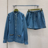 GUCCI SHIRT AND SHORTS SET STYLE 119