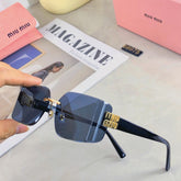 LOGO SQUARE SUNGLASSES 499927 IN METAL