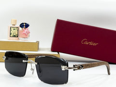 C DE RIMLESS RECTANGULAR FRAME SUNGLASSES CT0612S IN METAL