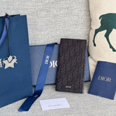 VERTICAL LONG WALLET 19 IN BLACK MONOGRAM OBLIQUE JACQUARD