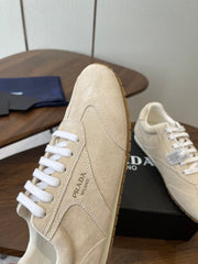 PRADA 25S SNEAKER IN LIGHT BEIGE SUEDE STYLE 11