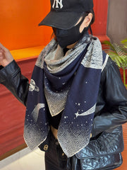 HERMES 25S SCARF 140 IN SILK CASHMERE 987418