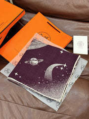 HERMES 25S SCARF 140 IN SILK CASHMERE 987419