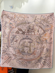 HERMES 25S SCARF 135 IN SILK CASHMERE 987501