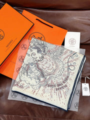 HERMES 25S SCARF 135 IN SILK CASHMERE 987502