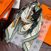 HERMES 25S SCARF 140 IN SILK CASHMERE 989484