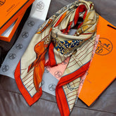 HERMES 25S SCARF 140 IN SILK CASHMERE 989485