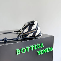BOTTEGA VENETA 25S CONCERT POUCH 18 IN ZEBRA PATTERN CALFSKIN GOLD HARDWARE