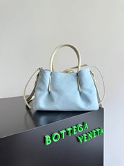 BOTTEGA VENETA 25S SMALL PINACOTECA REVERSIBLE BAG 24 IN IVORY CALFSKIN