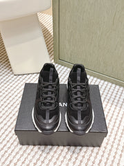 CHANEL 25S LUXURY SNEAKERS IN BLACK CALFSKIN AND SUEDE