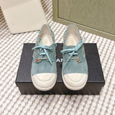 CHANEL 25S MOCCASINS IN LIGHT BLUISH-GRAY AND LIGHT GREY SUEDE