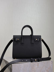 YSL 25S SAC DE JOUR 22 IN BLACK SUPPLE GRAINED CALFSKIN GOLD HARDWARE